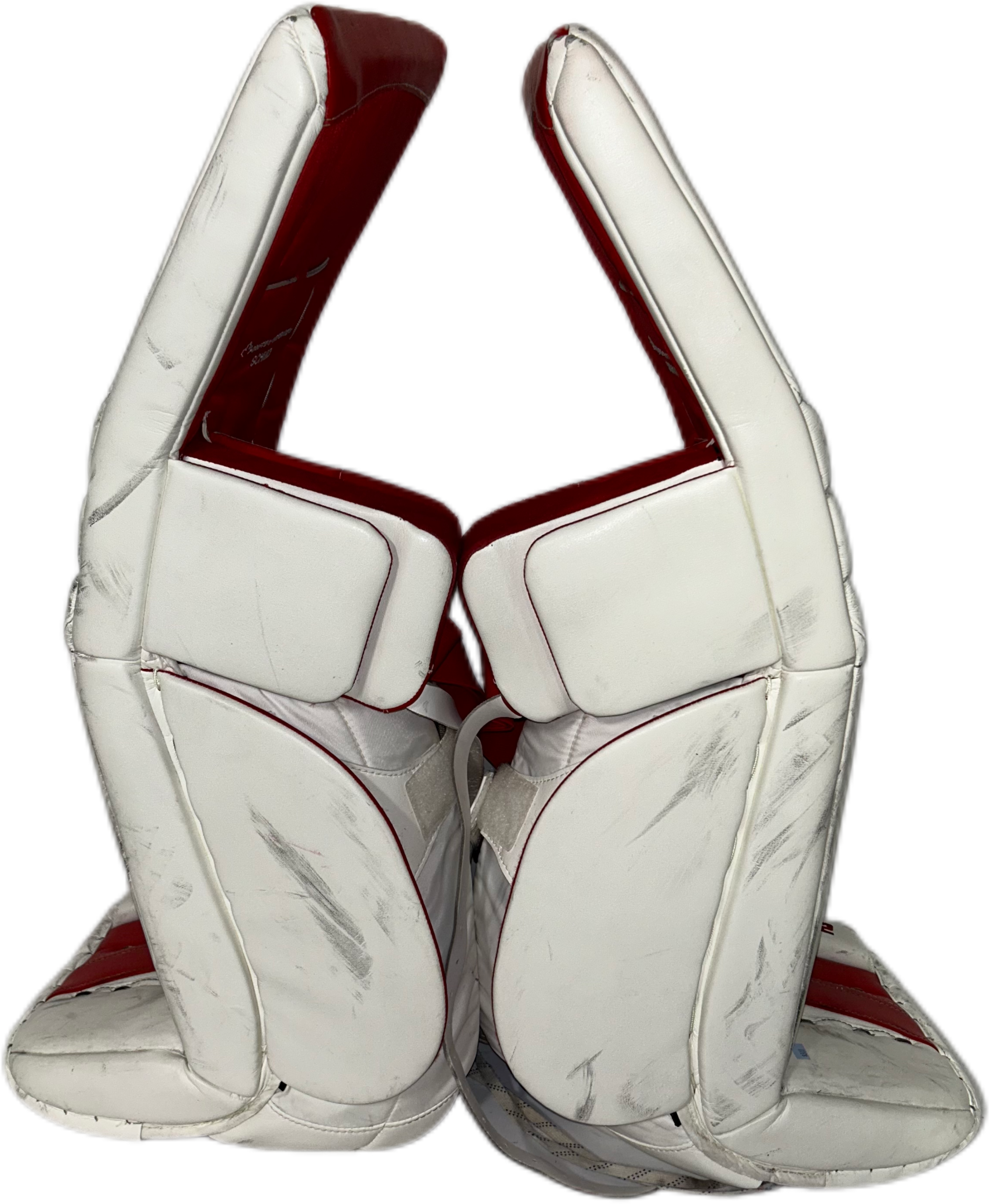 TRUE L12.2 - Used Pro Stock Goalie Pads (White/Red)